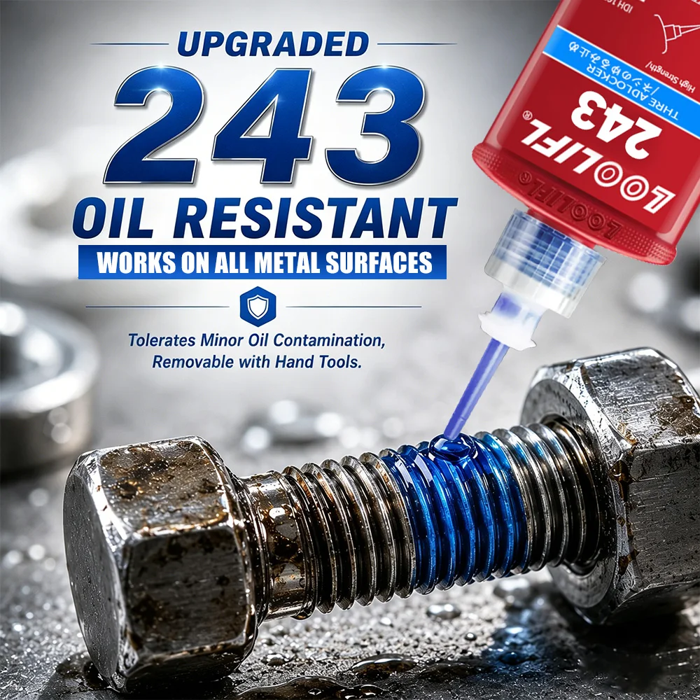 LOOLIFL 271 50ml High Strength Threadlocker Anaerobic Adhesive Anti-Vibration Bolt Locking Sealant for Automotive Industrial Use