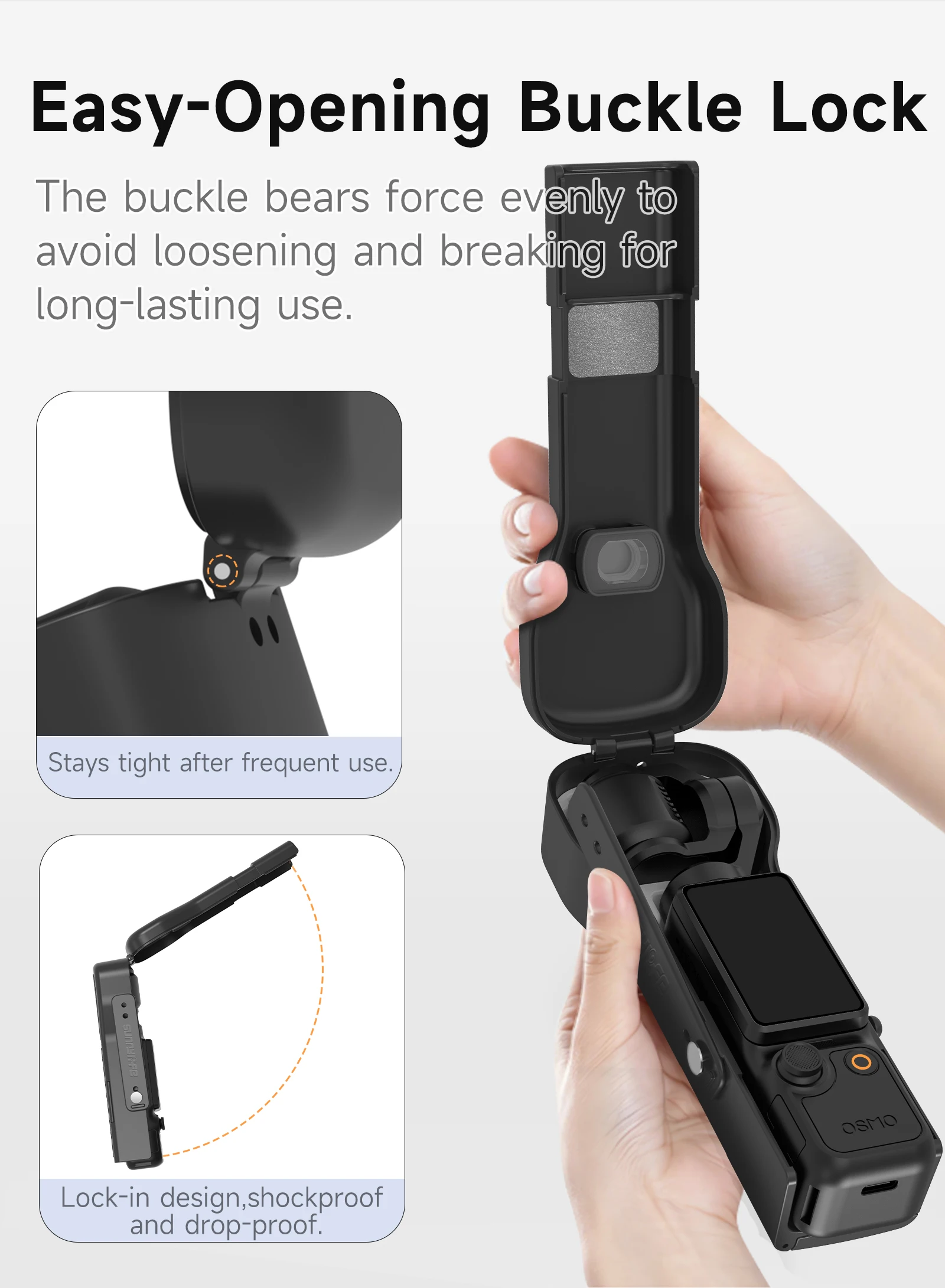 Für DJI Osmo Pocket 4 3 Schutzhülle Filter Speicherkarten-Aufbewahrung Flip-Hardcover Kratzfest Sturzfest Kamera-Zubehör – Detail 3