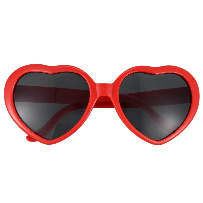 Retro Love Heart Shape Lolita Sunglasses Fancy Dress Party HOT - Red & Summer Love Heart Shape Sunglasses Yellow