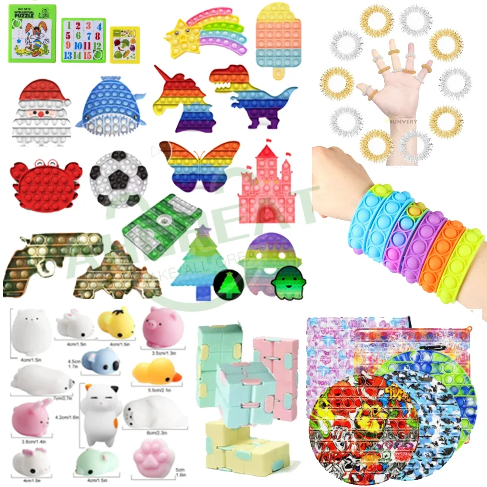 Mysterious 6-24pcs Random Fidget Toys Blind Box Set Antistress Relief Fidget Pop Different Gifts Pack for Children Adult