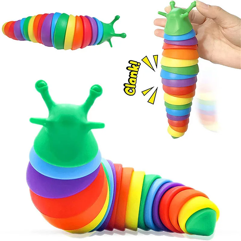 2022 Toy Fat Brain Slug Articulated Flexible 3D Slug Fidget Toy All Ages Relief Anti-Anxiety Sensory Toys for Children Aldult1