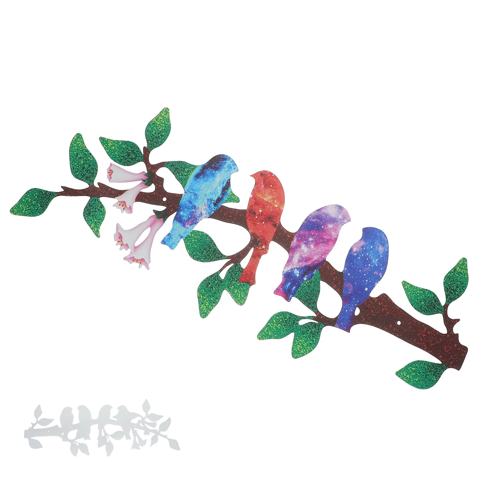 

Iron Toucan Art Hanging Craft Decorative Birds on Branch Metal Garden Statue Sculpture Metal Birds Wall Decor