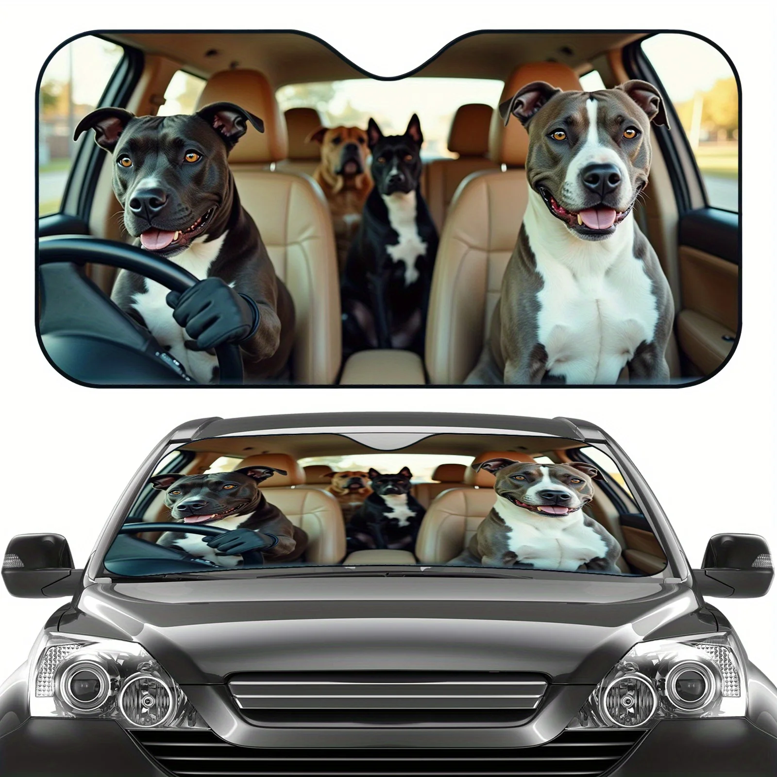 

Защита от солнца, солнцезащитный козырек на лобовое стекло автомобиля 1 шт. — универсальная складная солнцезащитная панель с УФ-защитой, с невозможным бульдогом, самостоятельным движением