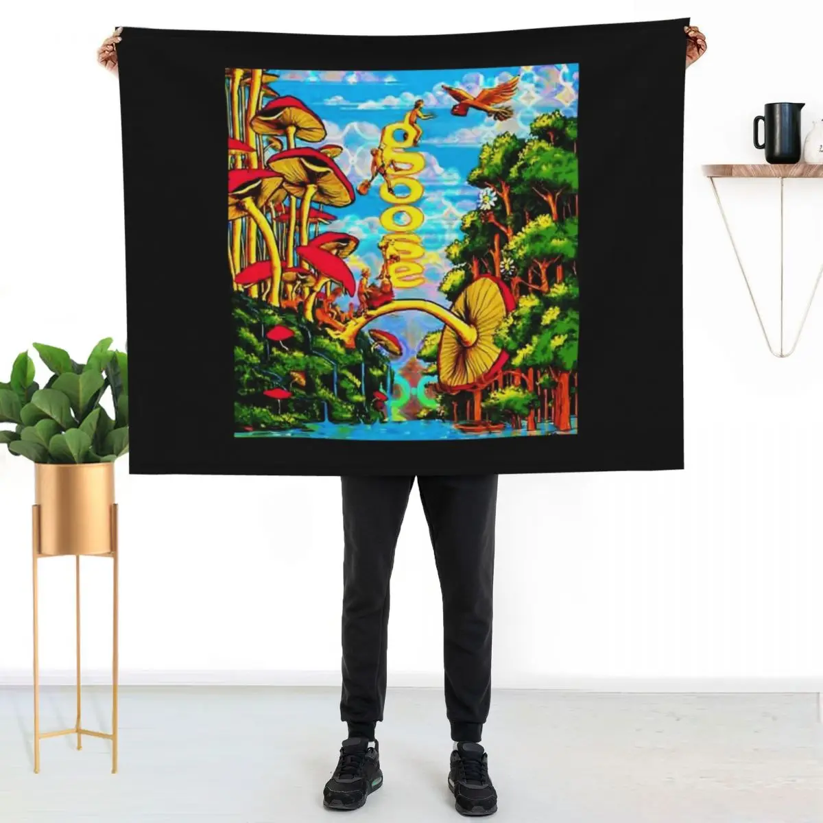 Goose Music Throw Blanket Soft Home Decor Blanket for Couch Bedroom
