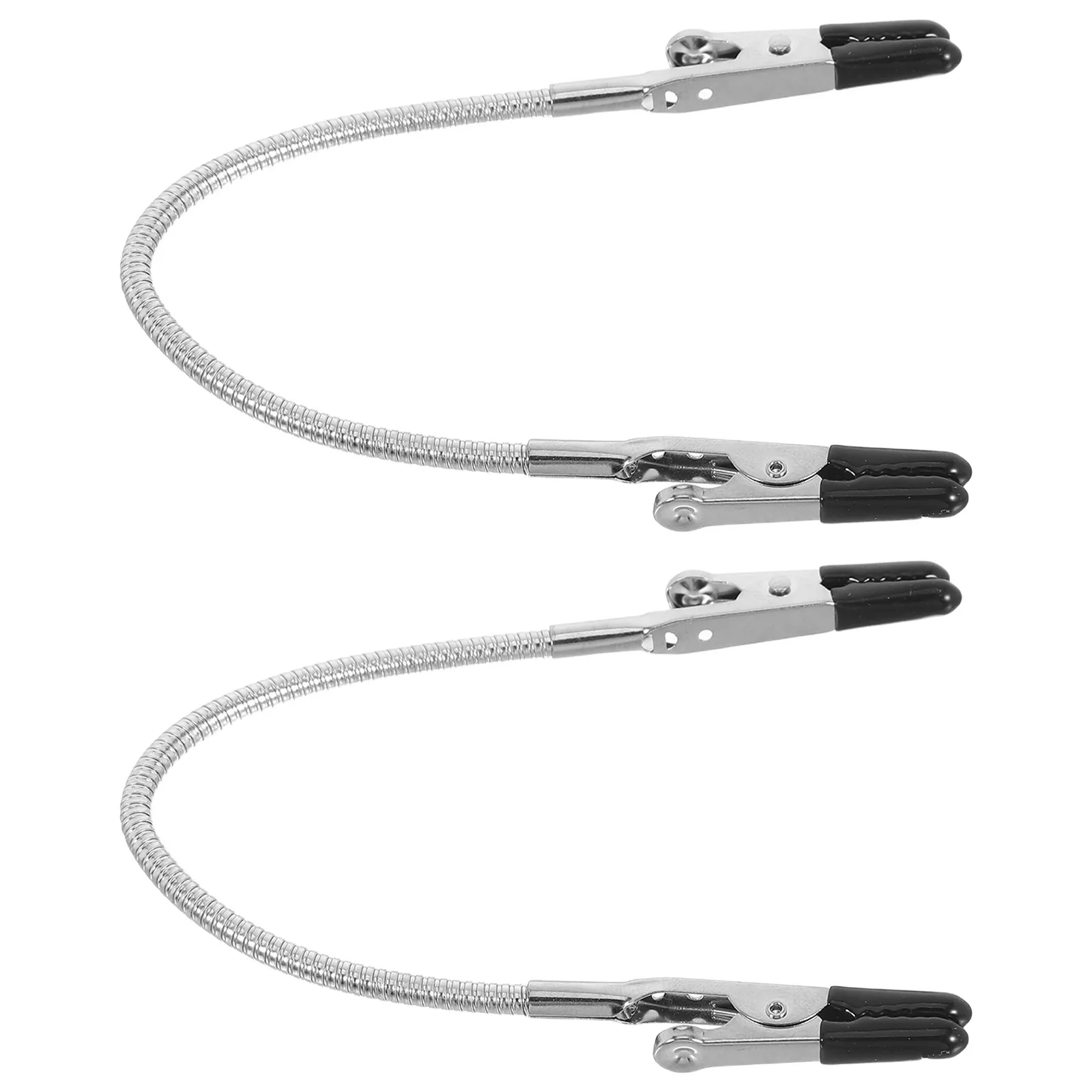 2pcs Rubber-Coated Alligator Clamps – Adjustable Third Hand Soldering Tool for DIY, Electronics, Crafts & Photo Holding