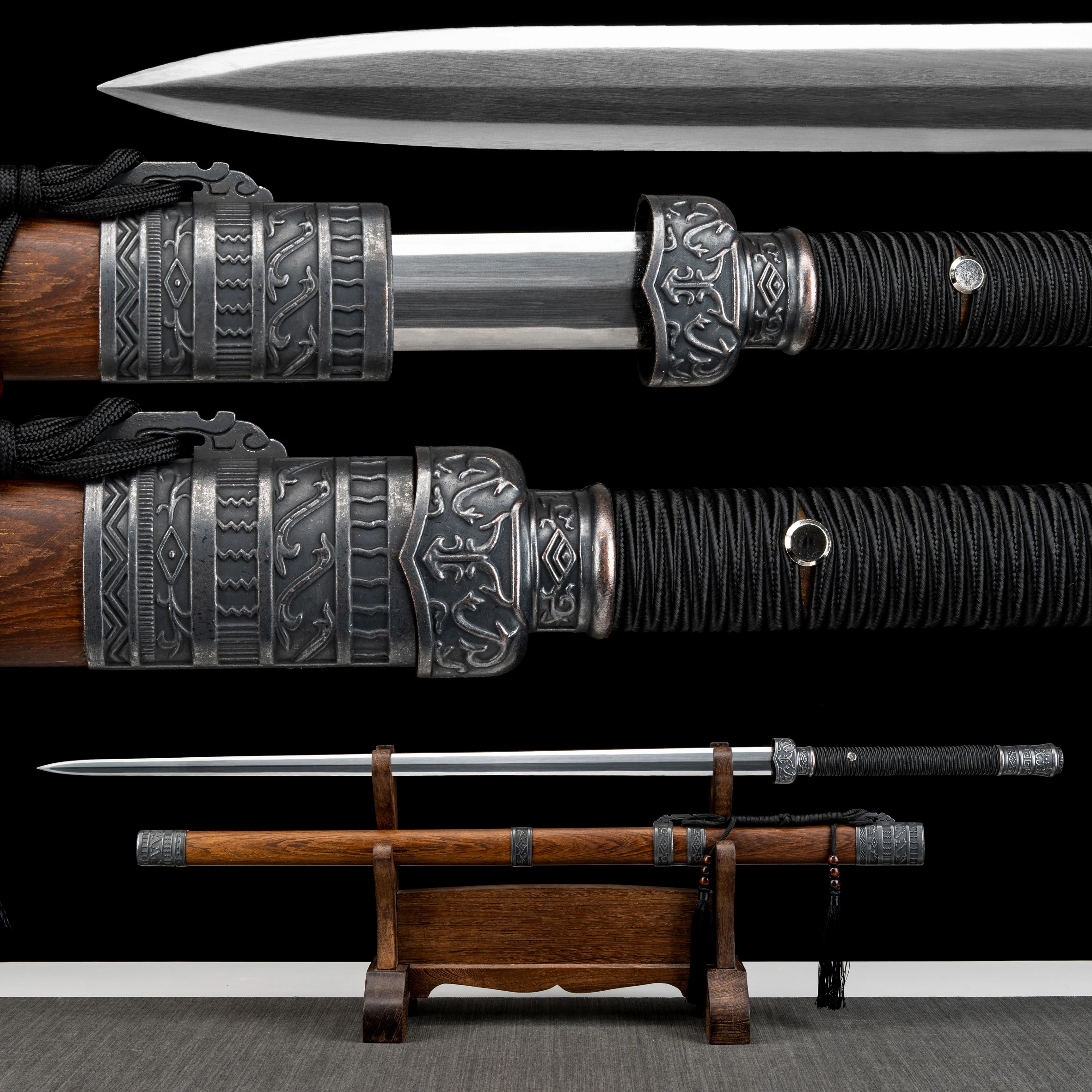 Practice sword Removable and detachable real steel blade Rosewood scabbard Katana Martial arts martial artists outdoor Not sharp