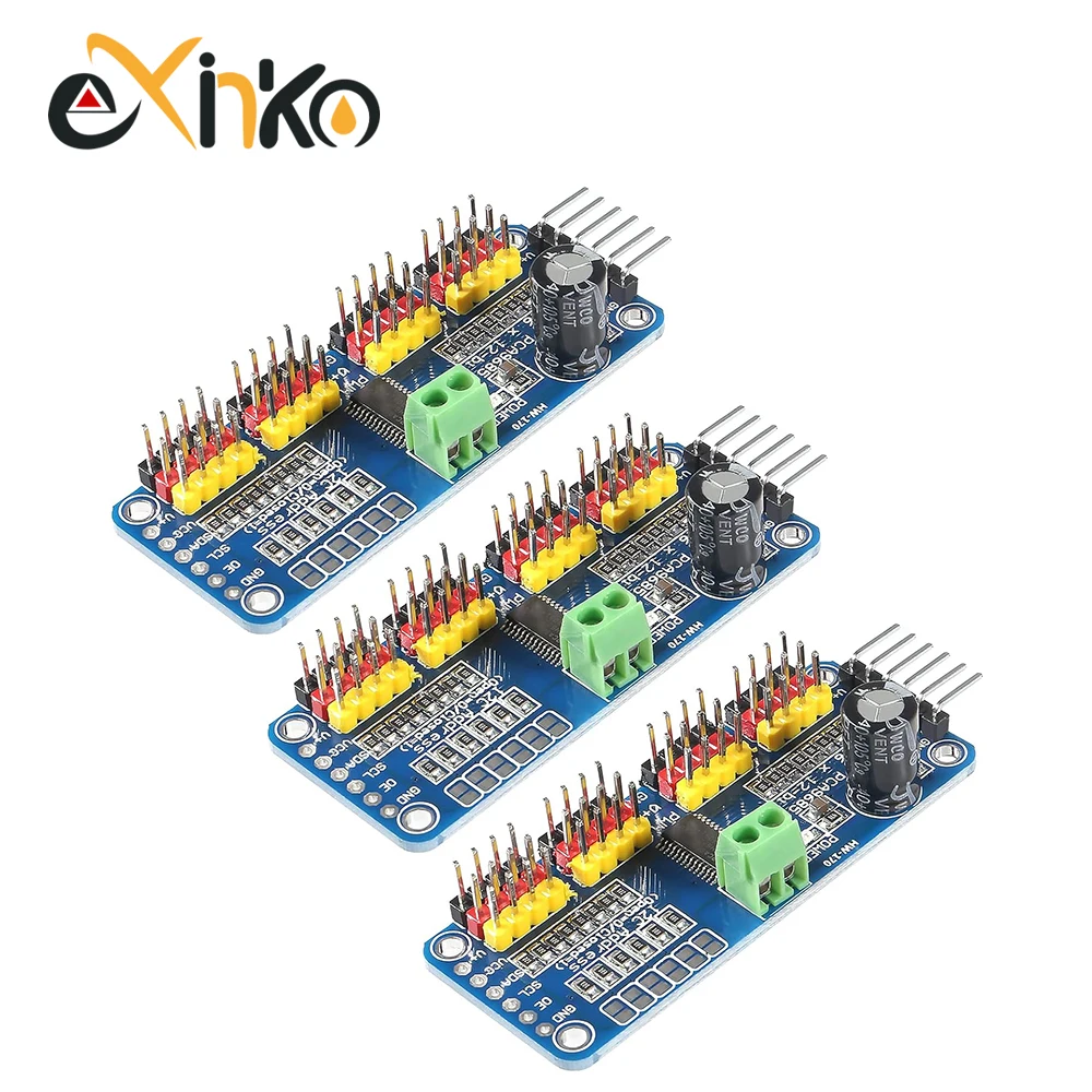 1-5pcs PCA9685PW 16 Channel 12-Bit PWM Servo Shield Driver I2C Interface PCA9685 Module For Raspberry Pi