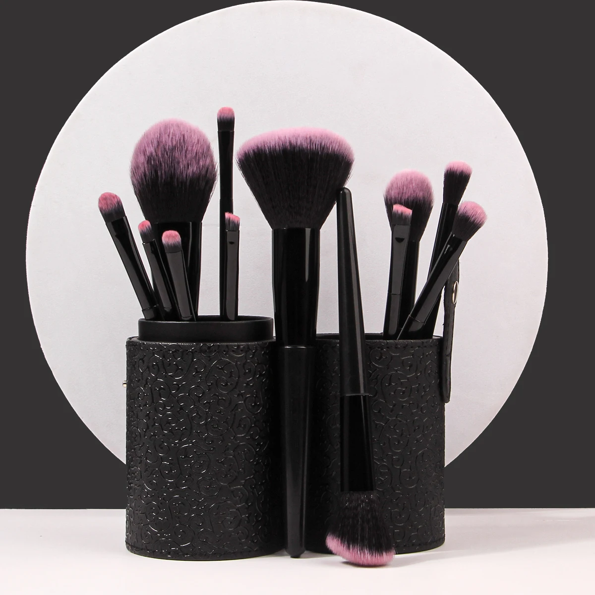 Multi-Function Cosmetic Brush Set, 13pcs Fiber Makeup Brush Kit For Women With Makeup brush storage bucket