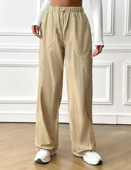 

2025 Autumn/Winter New Women's Fashion Casual Solid Color Straight Leg Pants Women's Wear