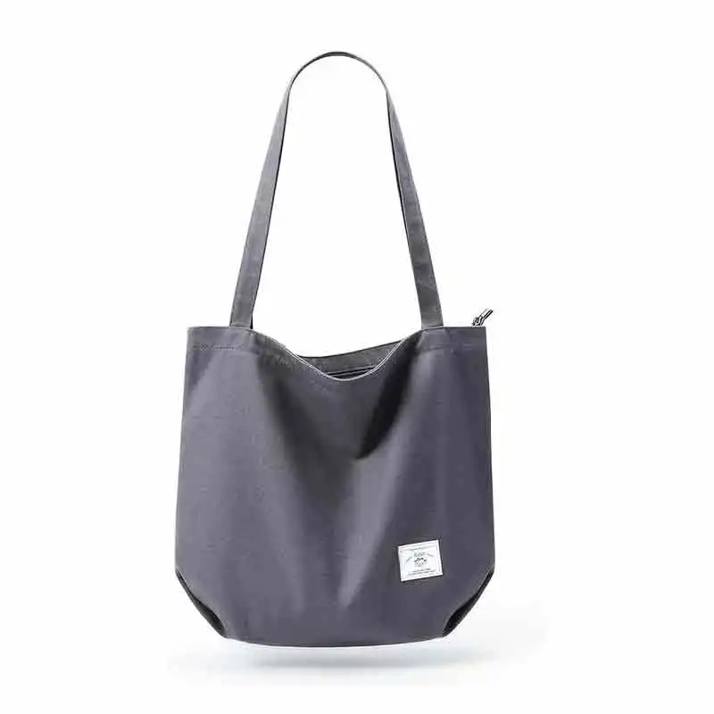 SLL07 Tote Bag Canvas Shoulder Bag with Zipper Pockets Large Women Handbags