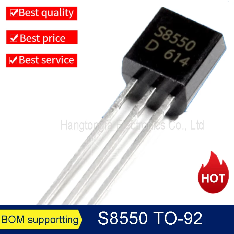 100Pcs/Lot S8050 TO92 S8550 SS8550D SS8050D TRANSISTOR (PNP) 0.5A 40V  DIP Triode Transis  DIP Voltage Stabilizing Tube  New