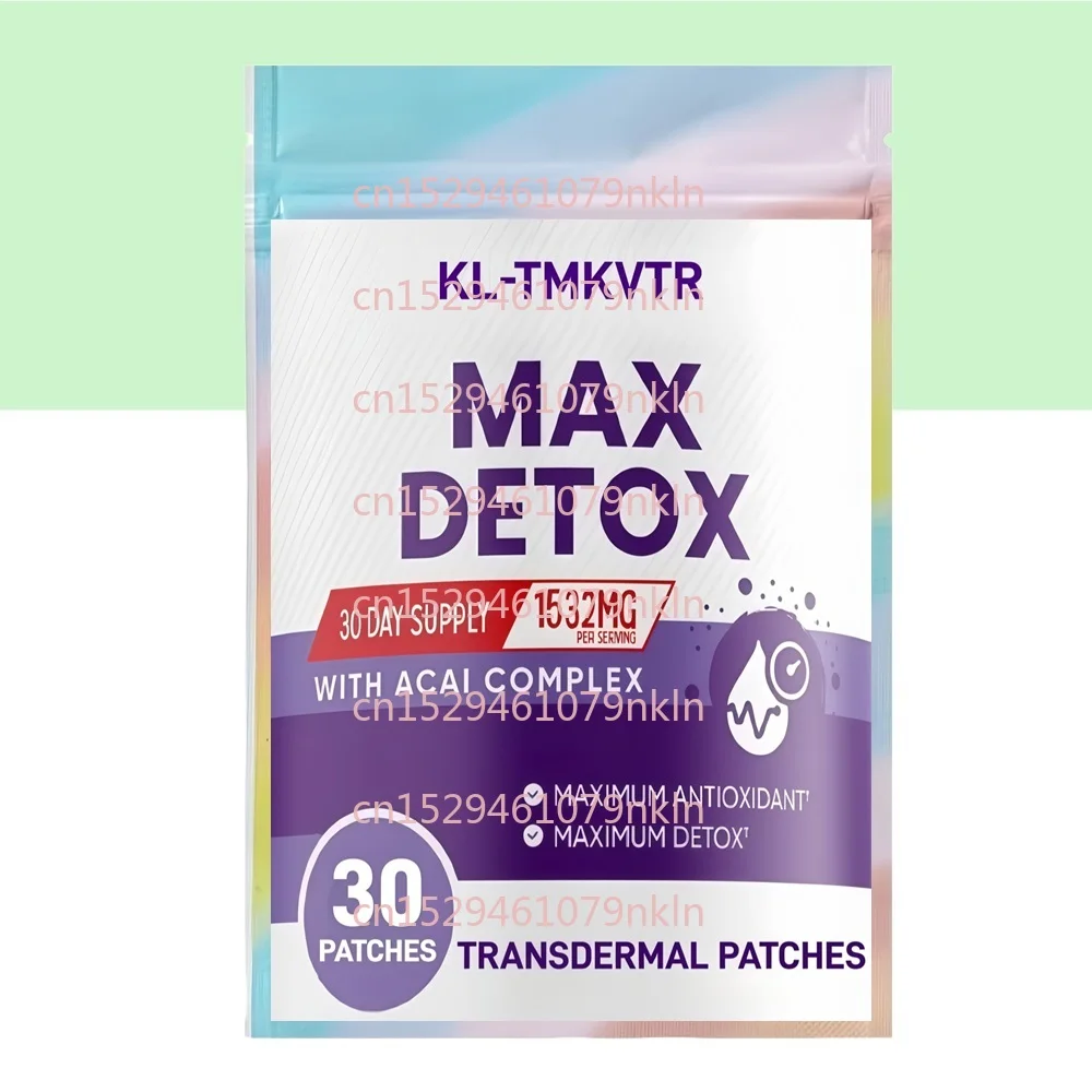 30枚入り-マックスデトックス経皮パッチ-アドバンスドガットクレンズデトックス-女性＆男性用-サイリウムセンナ葉配合-大腸クレンズ