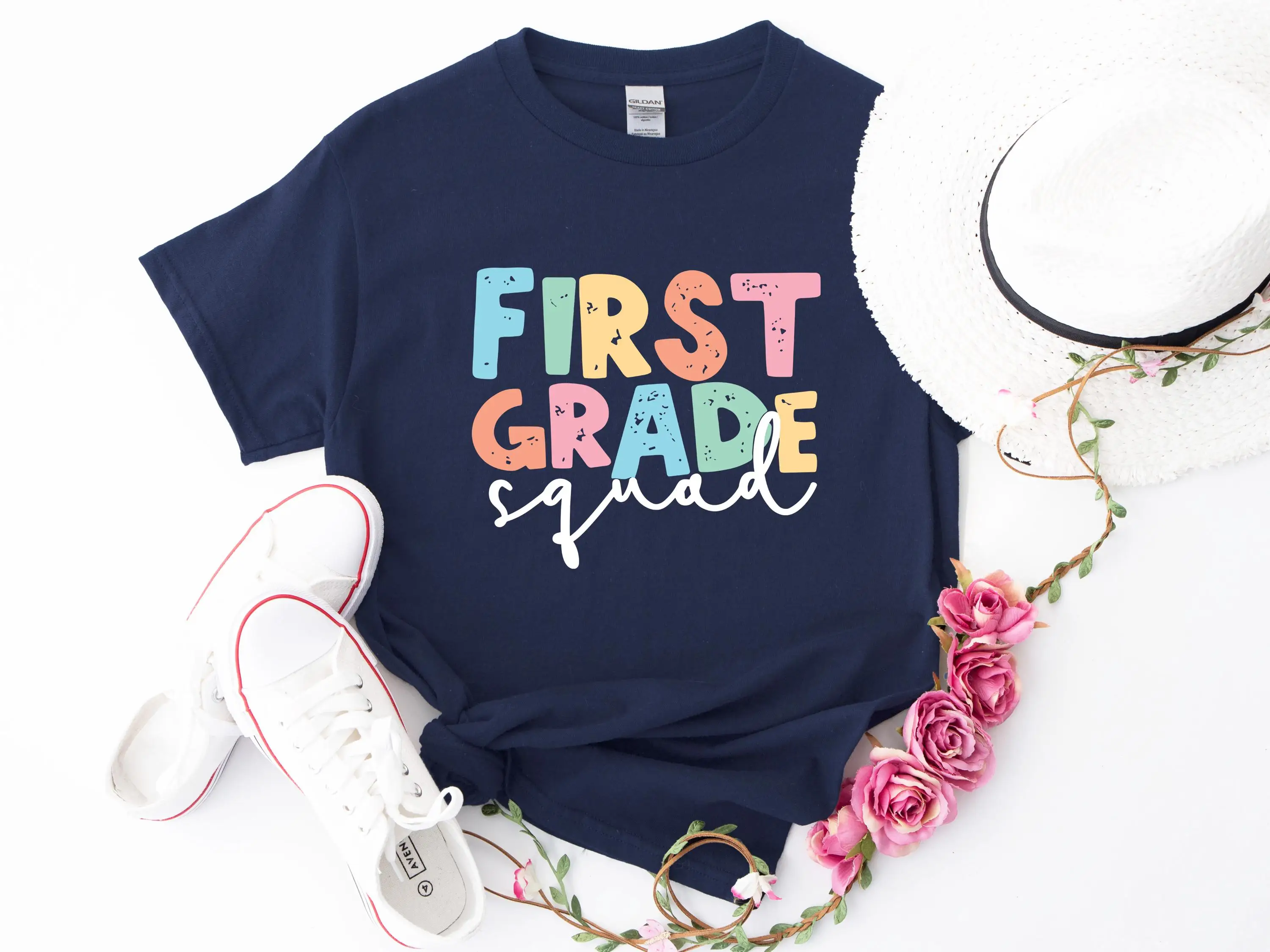 

First Grade Squad T shirt 1st Teacher Back To School Appreciation