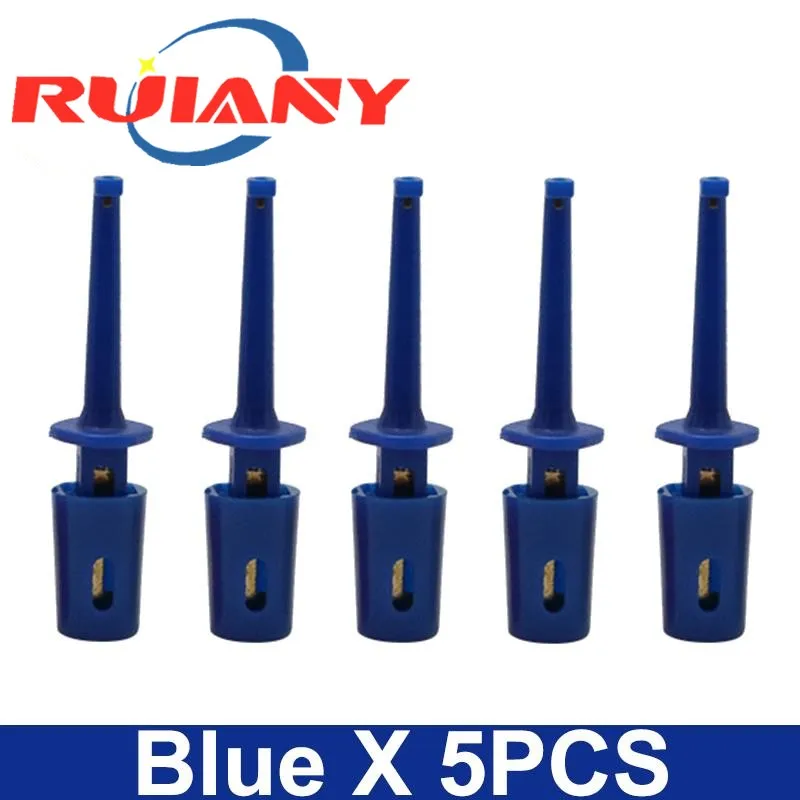 5PCS/10PCS Mini Single Test Hook Clip Test Probe For Electronic Testing IC Grabber Large Round Crocodile Clip Hook Test Clip