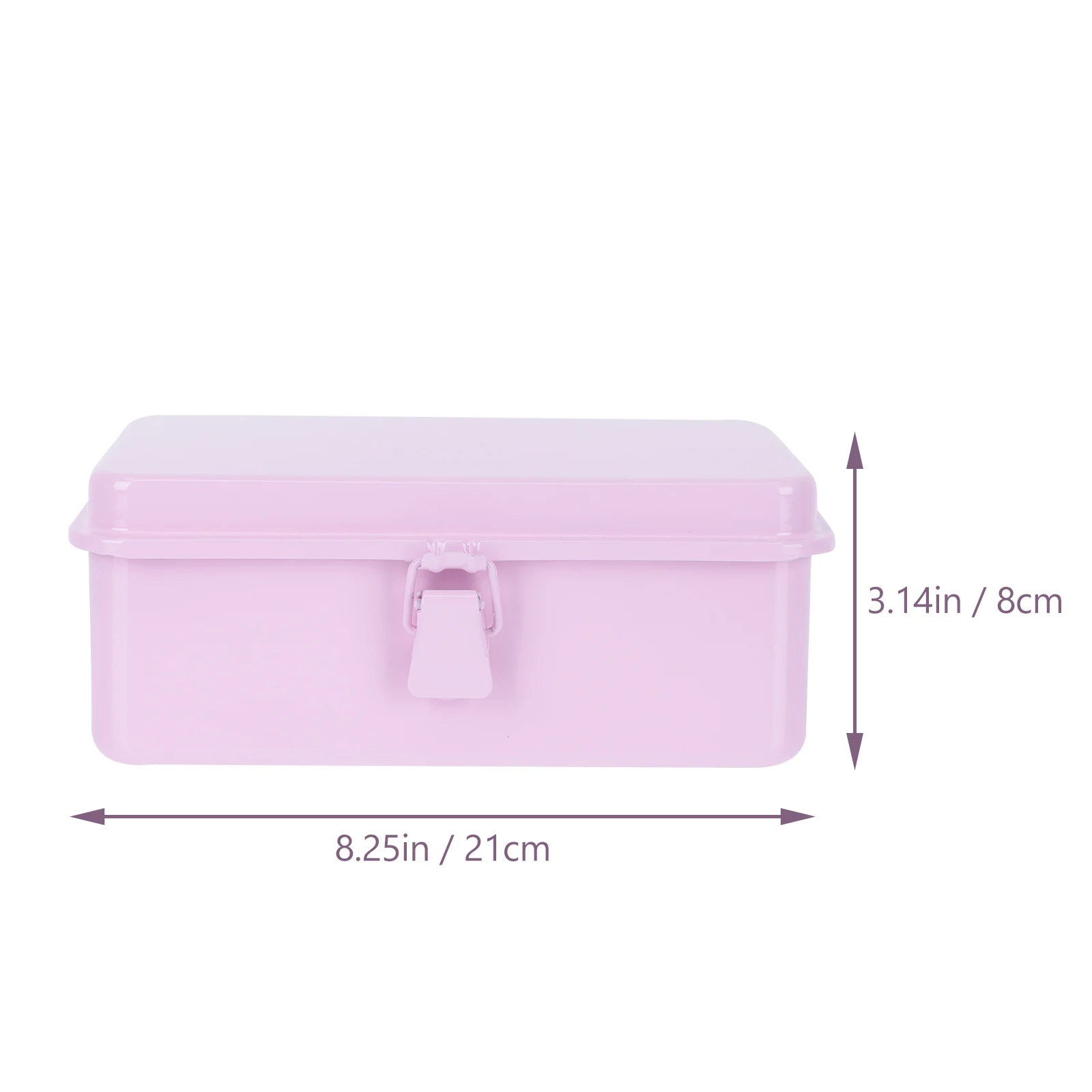 Cabilock Snack Containers Metal Hinged Tin Box Container Tinplate Storage Box With Lock Desktop Storage Tin Canister