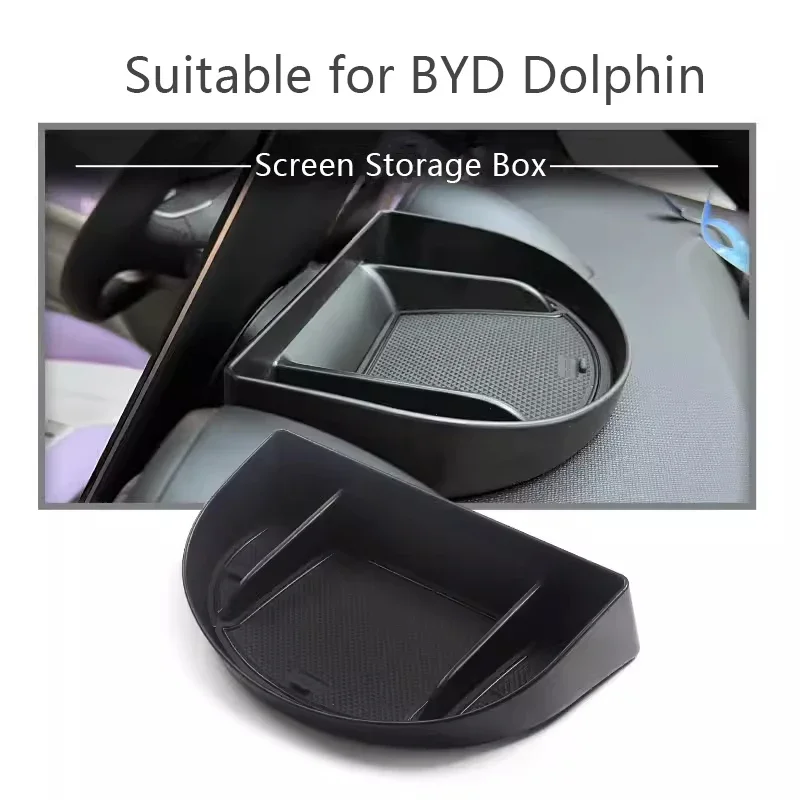 For BYD Dolphin Car Central Control Screen Rear Storage Box Concealed instrument panel Paper towel storage tray Auto Accessories