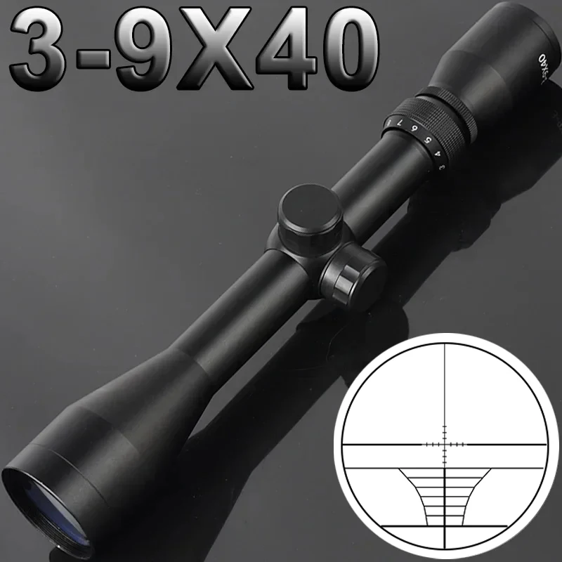 

3-9X40 HD Outdoor Optics Rifle Scopes Tactical Adjustable Hunting Riflescope Collimator Metal Airsoft Sight 11mm/20mm Rail Mount