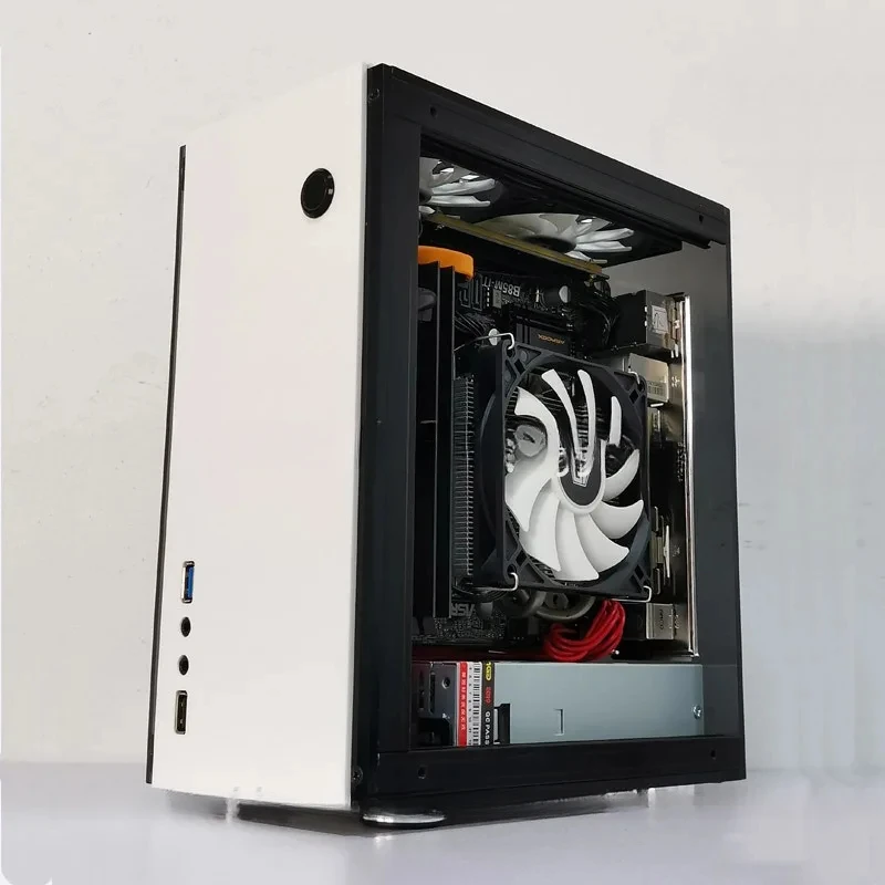 GEEEK A31S Mini Itx Transparent Chassis, Small 1U Power Supply