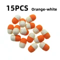 15 piezas naranja blanco