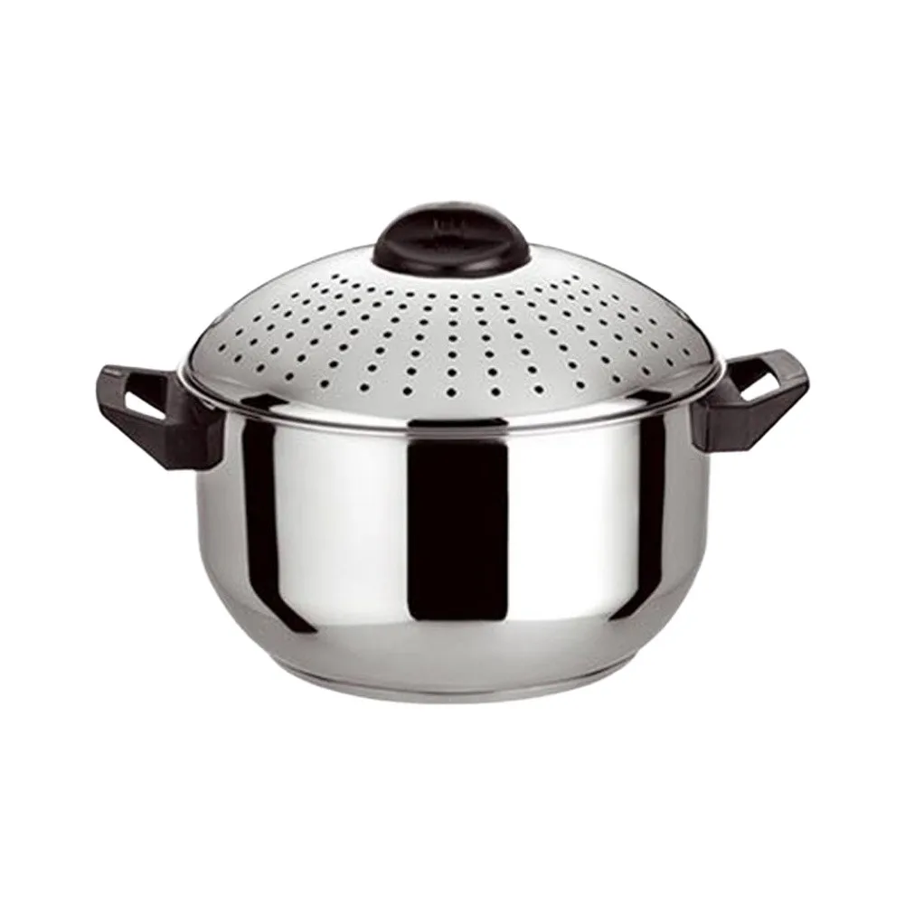 Stainless Steel Pot with Perforated Lid for Pasta Drainage Rice Rinsing Soup Boiling and Straining of Fruits Vegetables view 4