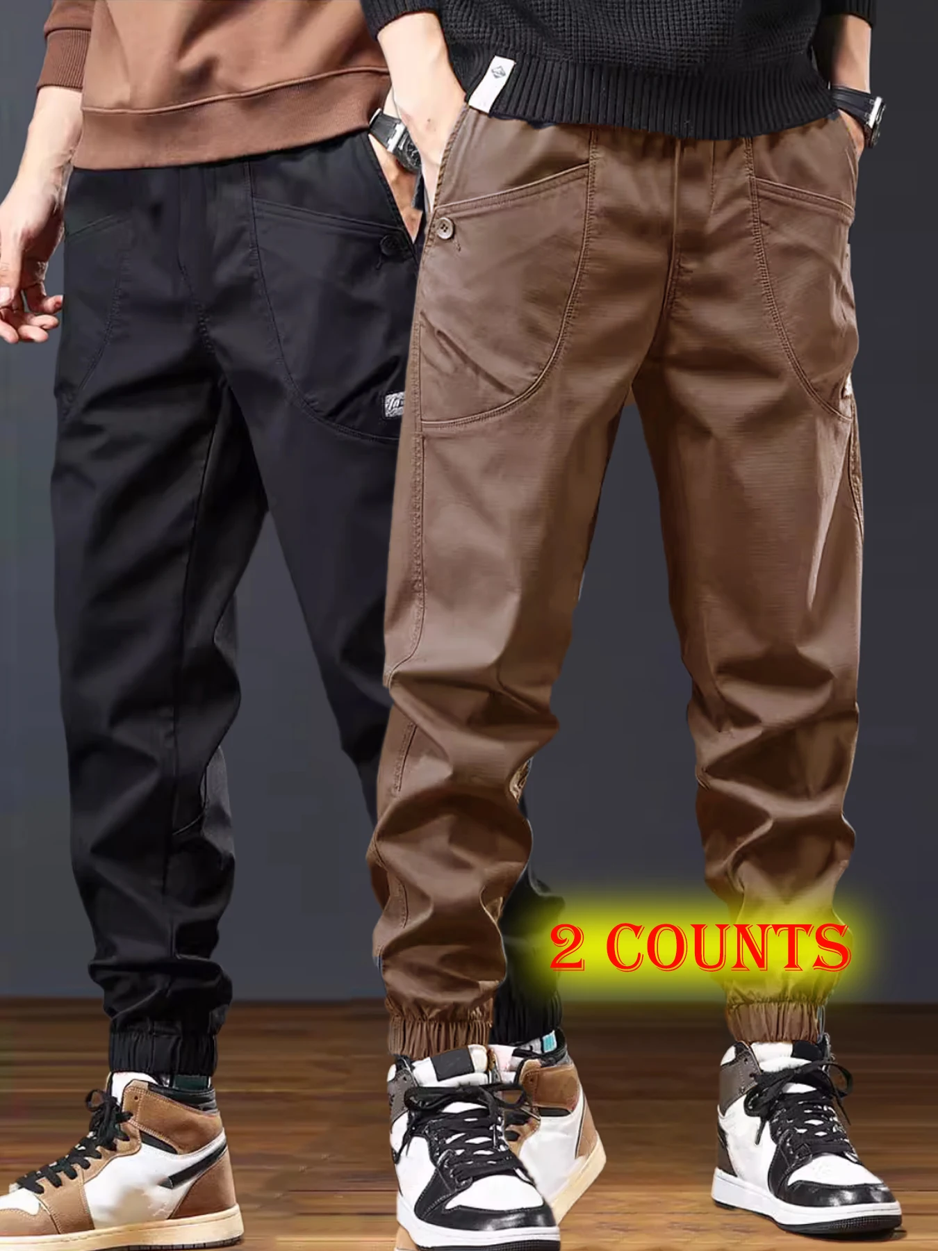 

Handsome thin work pants men's summer loose casual paratrooper pants men's sports quick drying assault pants casual