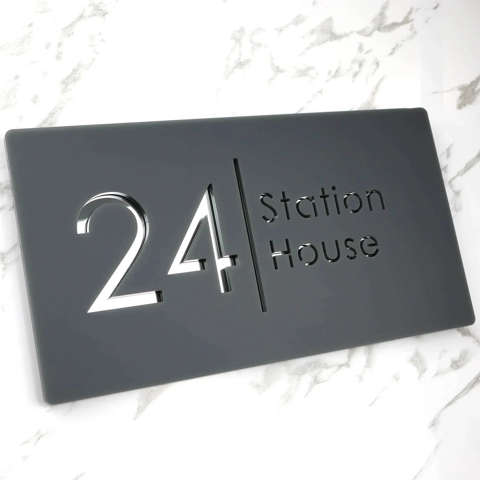 Personalized House Number Outdoor Sign Floating House Name Plate with Door Number 3D Cut Acrylic Address Sign Custom House Sign