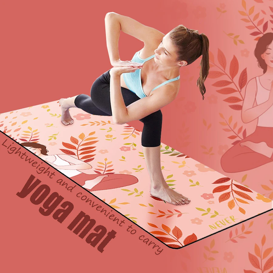 

Natural Rubber PU Yoga Mat, Professional Anti Slip and Sweat Absorbing Fitness Mat Illustrator, Colorful Printed Luxury Mat