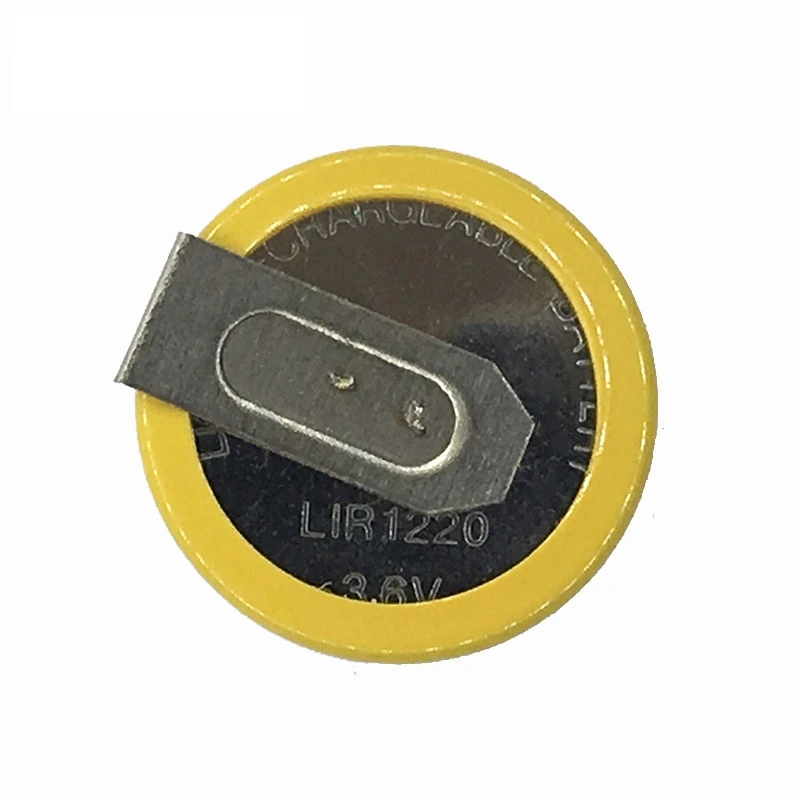 10PCS/LOT LIR1220 1220 With Welding Foot Battery 3.6V Rechargeable Battery Charging 1220