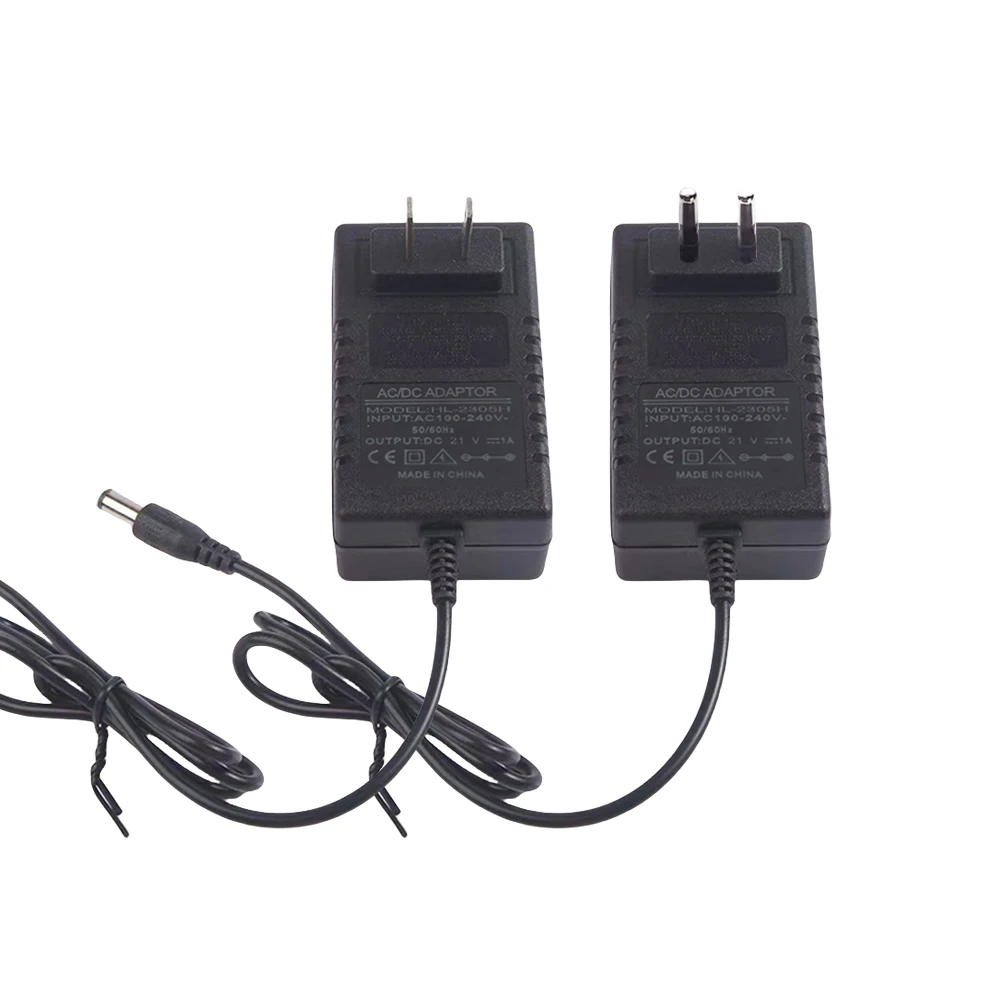 Ładowarka do akumulatorów litowych 21V 1A do wiertarki elektrycznej 18V Inteligentny zasilacz Adapter Transformator Wtyczka EU US