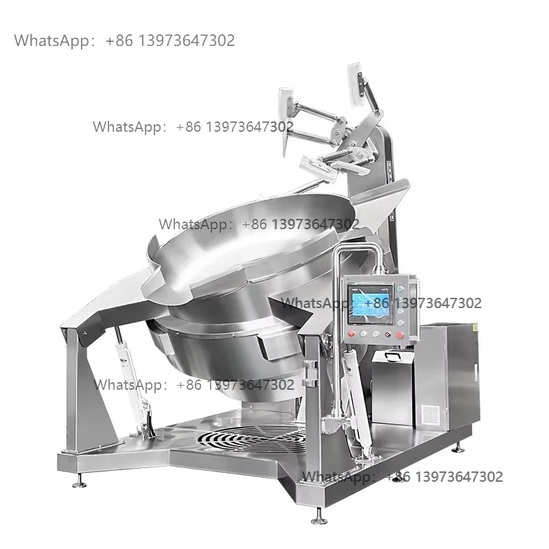 Commercial Automatic Electric Heating Pan With Mixer Industrial Cooking Pan Meat Jam Cooker Sauce Mixing Cooking