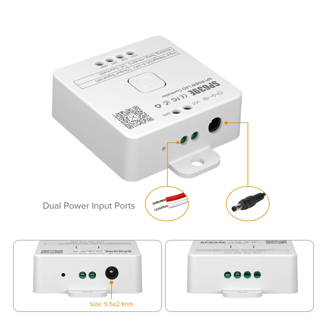 SP636E-SP639E SPI FCOB pixel Controller LED SK6812 WS2814 RGBW WS2812B striscia luminosa RGB Bluetooth musica IOS Android 2.4G 5V-24V