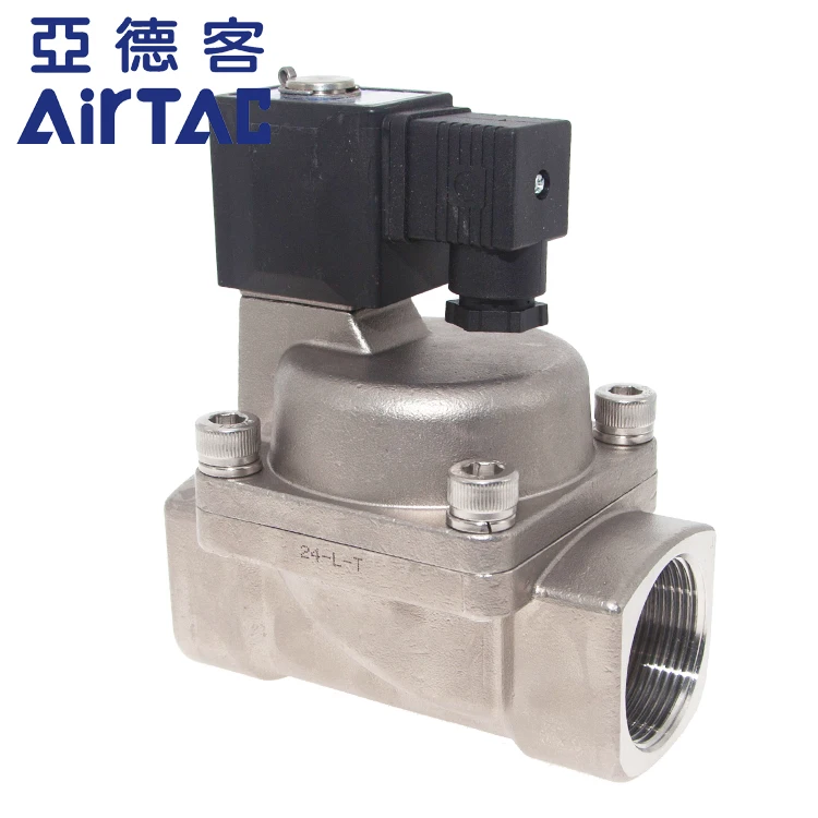 CE 2/2 WAY DC24V Authentic Airtac 2S400-40 1.5Inch NPT thread Airtac Pneumatic Control Solenoid valve