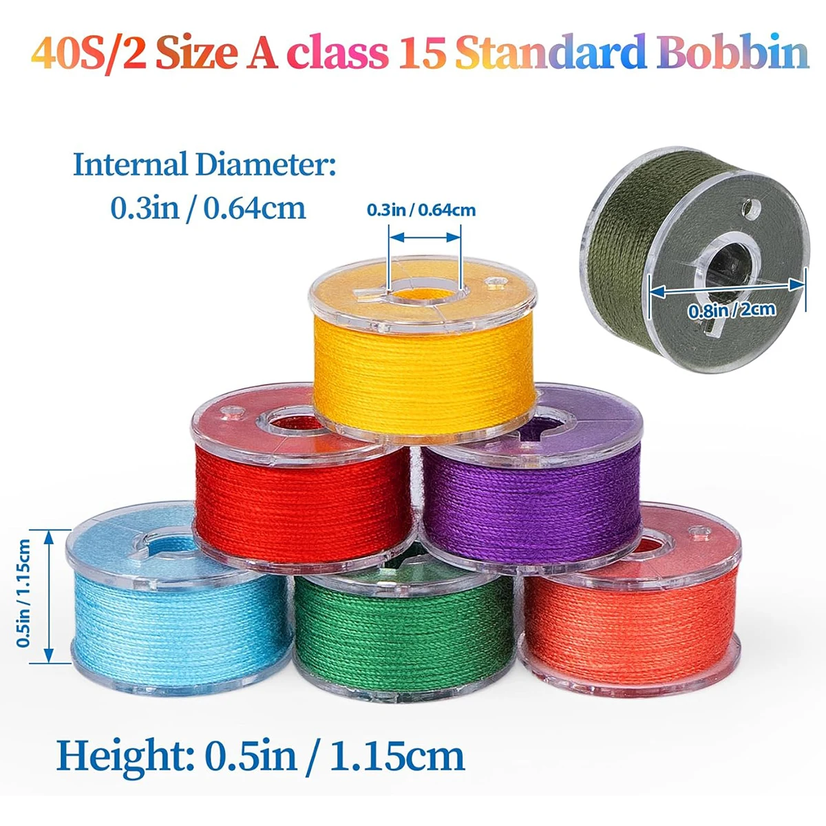 Universal Poliéster Bobina Thread Set, Bobinas e Linhas De Costura, Máquina De Costura Doméstica, 20Pcs