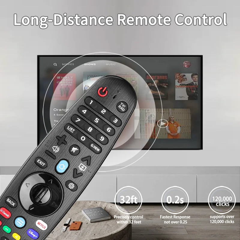 لاستبدال جهاز التحكم عن بعد بالأشعة تحت الحمراء العالمي LG مع أزرار NETFLIX PrimeVideo، لتلفزيون LG الذكي LG 2022 TVS (A2 B2 C2 G2 Q Z2) #3