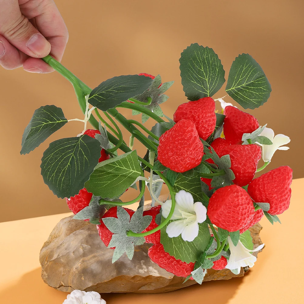 

2 Pcs Bouquet Faux Fruits Artificial Fake Home Desk Fake Fruit Plant Plant Home Desk Decor Office Fruit Arrangement
