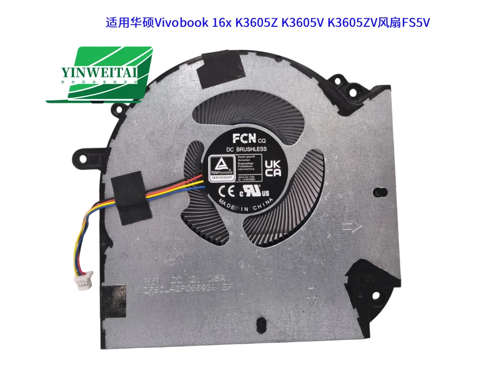 Laptop Cooling CPU Fan For ASUS Vivobook 16 K3605 N3605 H3605 K3605VC N3605ZU Cooler Radiator Fans 13NB11D0P01011 DFSCL42P065939