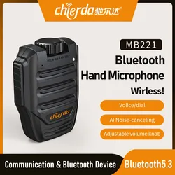 MB221 Mini głośnik przenośne Walkie Talkie mikrofon bezprzewodowy mikrofon ręczny Walkie Talkie głośnik Bluetooth Mic Radio bezprzewodowe