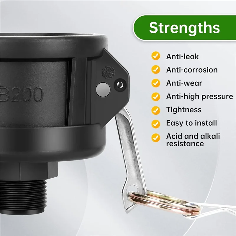 

SOFT-IBC Tote Tank Adapter 2" Cam Lock For 275-330 Gallon IBC Tote Tank IBC Tote To Garden Hose Adapter