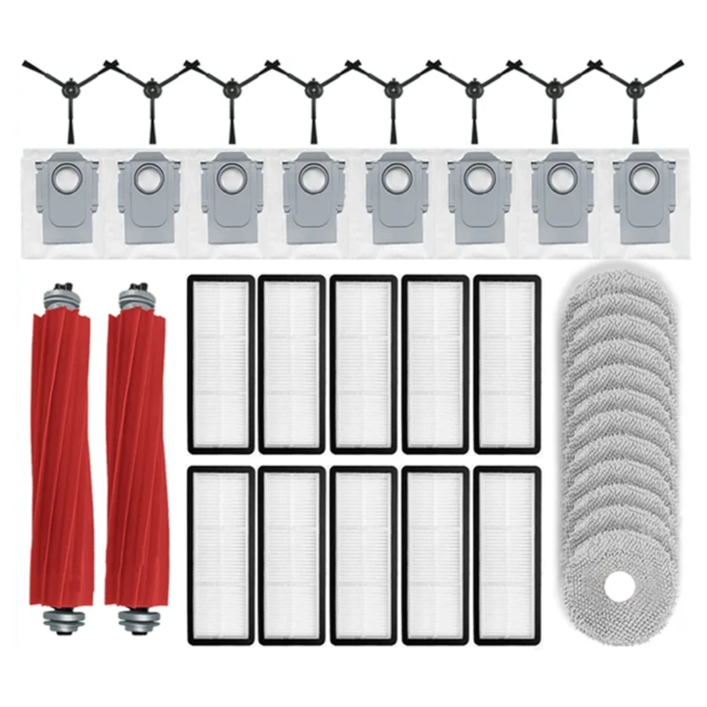 

Для робота-пылесоса Roborock Qrevo S, Qrevo Pro, Qrevo MaxV, Qrevo Plus, основная боковая щетка, ткань для швабры с фильтром Hepa