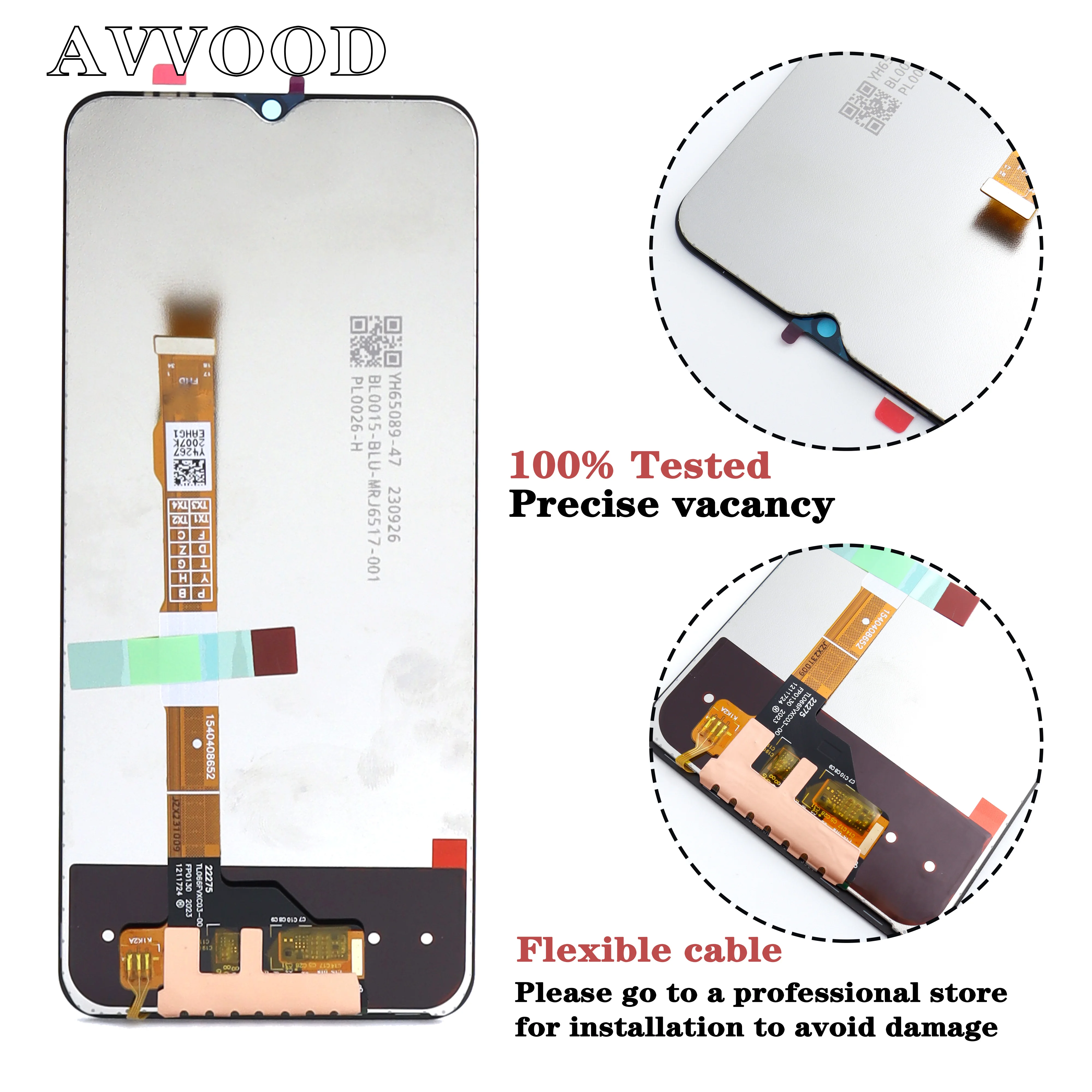 Original For Vivo Y51 2020 V2030 Y52s Y53s Y31s Y72 5g Y74s Y76 Y35 Y31 LCD Display Touch Screen Digitizer Replacement 6.58\'\'