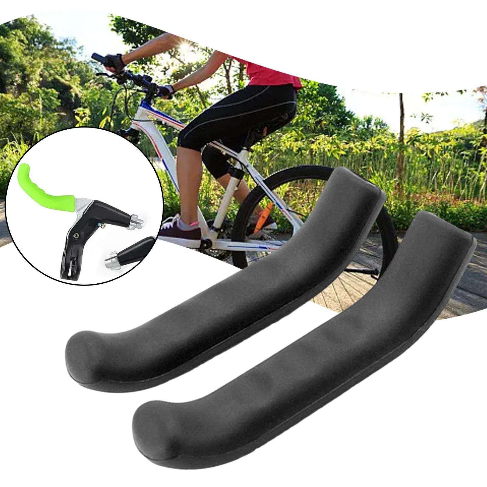 

Brand New Brake Lever Covers Brake Lever Covers Gray Green Pink Purple White Yellow 1 Pair 7.5*1.7*1.2cm Black