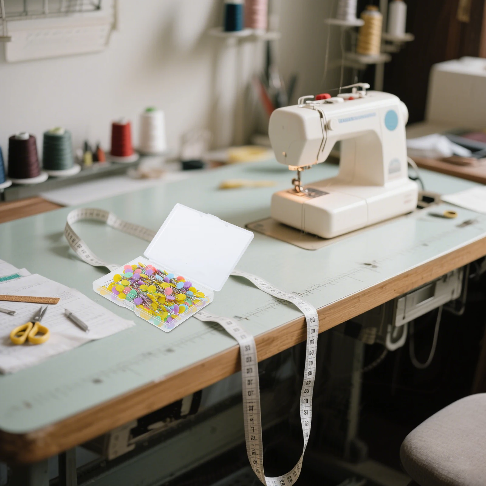 

200 Pcs Plum Shaped Pin Corsage Diy Flower Head Decoration Fixing Sewing Needle