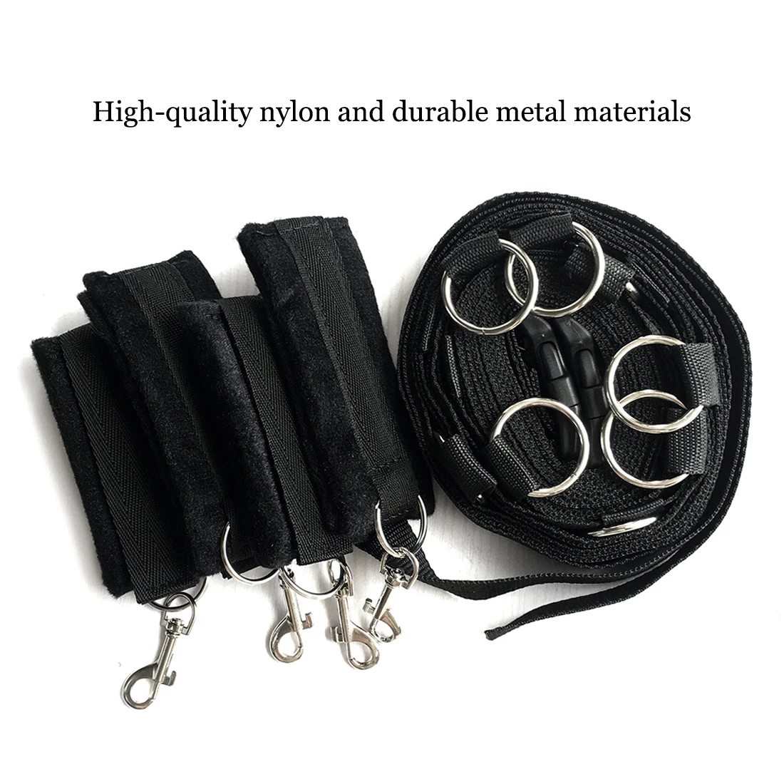 Sex Products BDSM Bed Bondage Belt Restraints Handcuffs Open Legs Shackles Sex Slave Training Binding Limbs Bondage Set Sex Toys