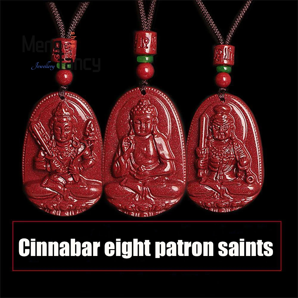 

Подвеска в виде Будды Cinnabar Eight Patron Saint Ben Life, натуральный модный гравер, Изящные Ювелирные изделия, амулеты, маскаты, роскошные праздничные по...