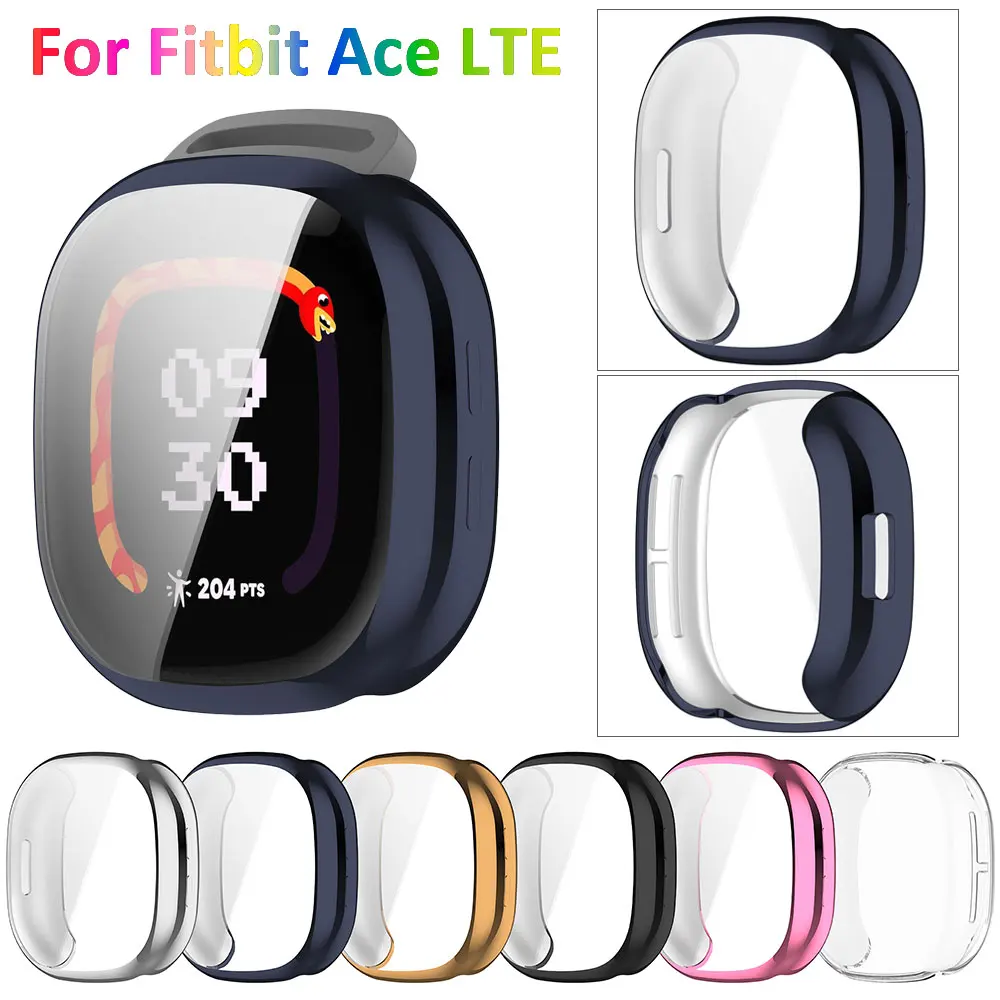 TPU Watch Protective Case Cover For Fitbit Ace LTE SmartWatch Shockproof Soft Full Screen Protector Shell