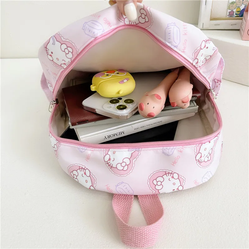 Kuromi Schoolbag Kawaii Sanrio Hello Kitty School Bag Kindergarten Melody Student Bag High Capacity Cinnamoroll Backpack Gift