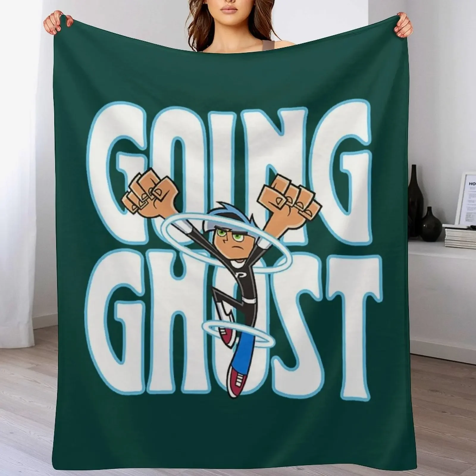 

New Danny Phantom Going Ghost Halloween Throw Blanket Furrys For Baby Thermal Moving Blankets