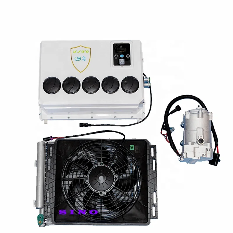 مكيف هواء يعمل بالطاقة الشمسية بمبرد تلقائي فائق الجودة لوقوف السيارات بقوة 12 فولت #1