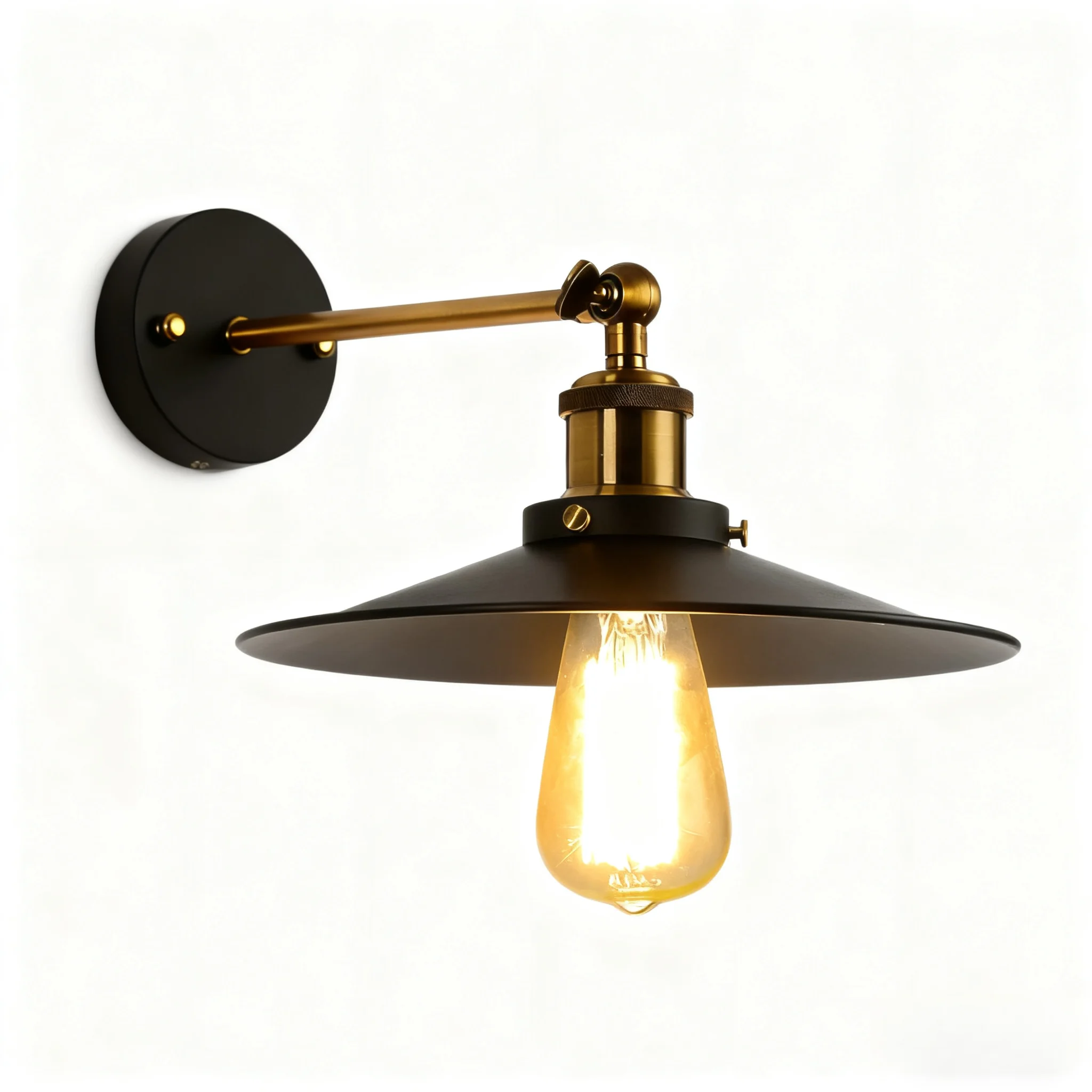 

Американский настенный светильник в стиле ретро, светодиодный светильник в стиле ретро, цоколь лампы E27, металлический материал, декоративное освещение (лампочка в комплект не входит).