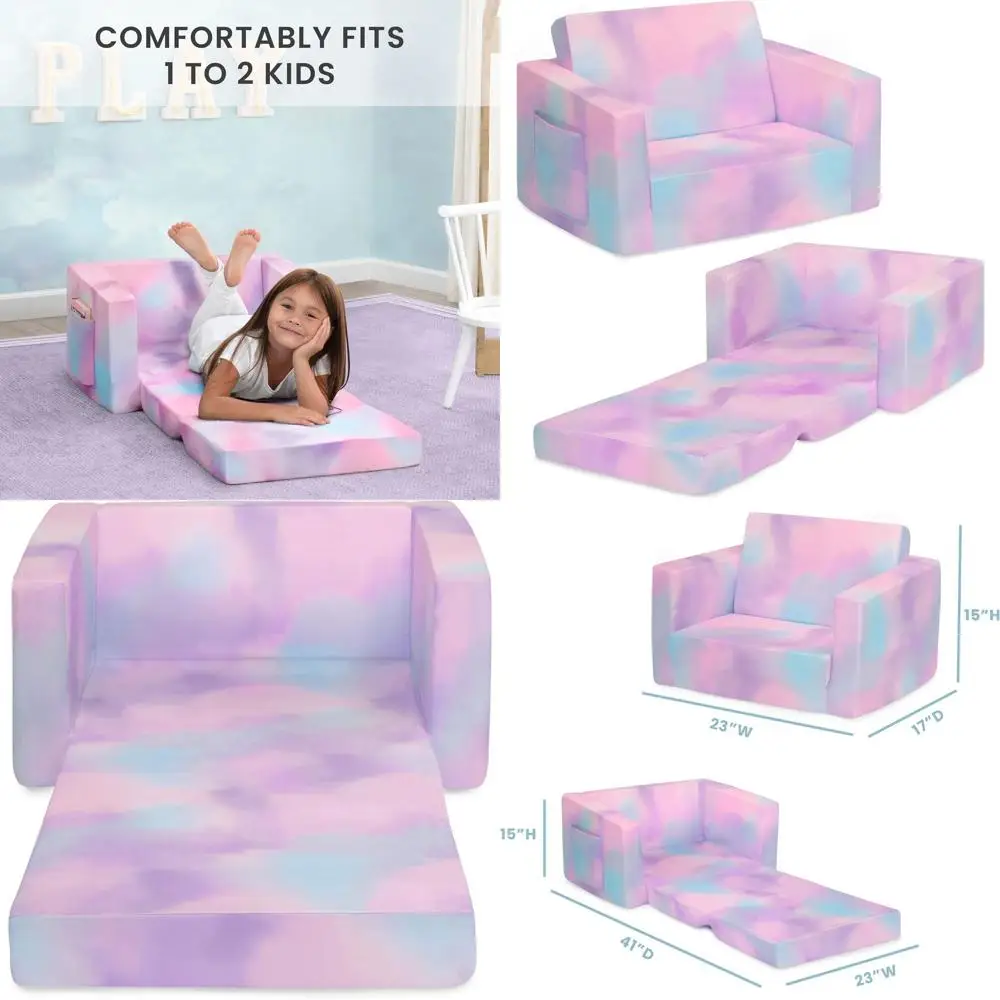 

Dual-Function Chair: Transforms from Seat to Lounger for Kids